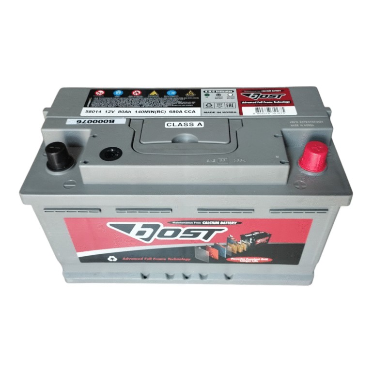 BOST DIN80 – MAINTENANCE-FREE BATTERY FOR PETROL & DIESEL VEHICLES